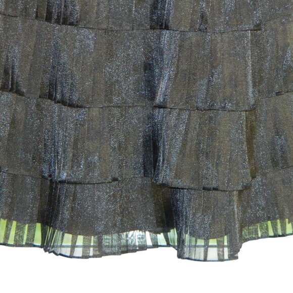 White House Black Market Holiday Party Christmas Pleated Layered Dress Size 10 - Picture 9 of 11